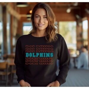 Dolphins Glitter Sweatshirt Football Miami Unisex Fit Sweatshirt Gift For Fan